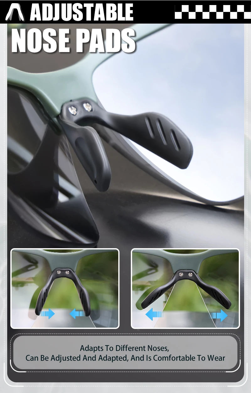 SCVCN Photochromic Cycling Glasses Men MTB Cycling Sunglasses Women Road Bike Eyewear UV400 Outdoor Sports Running Glasses
