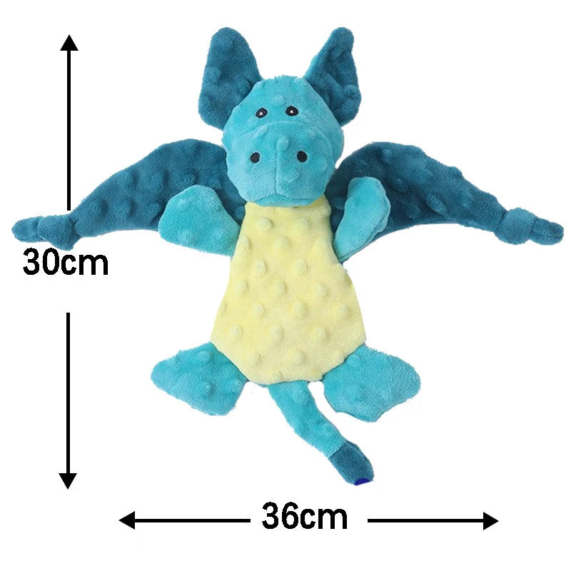 Pet Plush Toy Cat Dog Interactive Teething Toy Animals Bite Resistant Interactive Squeaky Pet Dog Teeth Cleaning Chew Toy