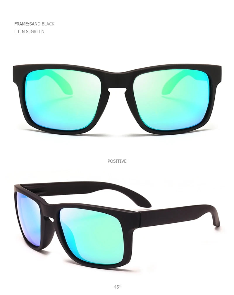 Classic Fashion Square Polarized Sunglasses Men Vintage Plastic Male Sun Glasses Women Stylish Black Outdoor Sports Shades UV400