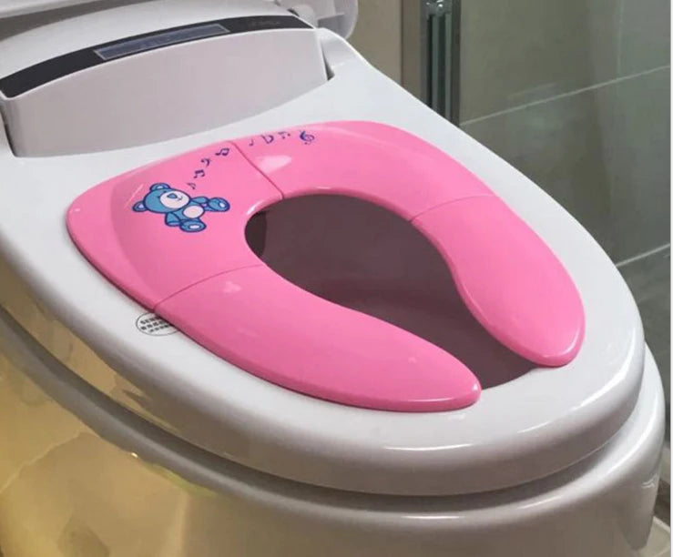 Baby Travel Folding Potty Seat Toddler Portable Toilet Training Seat Kids Travel Potty Seat Pad Urine Assistant Cushion