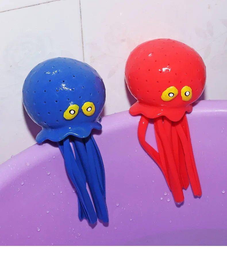 Octopus Baby Bath Toys - Absorbent Squeeze Water Toys Stress Relief Sensory Play - Summer Pool Beach Swimming Fun for Kids
