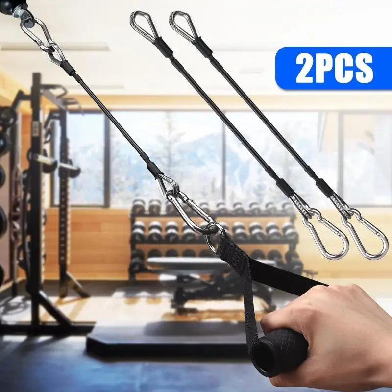 Gym Cable Extension For Home Gym Accessories For Tricep Pull Down And Leg Extensions Machine Fitness Rally Rope 1/2pcs