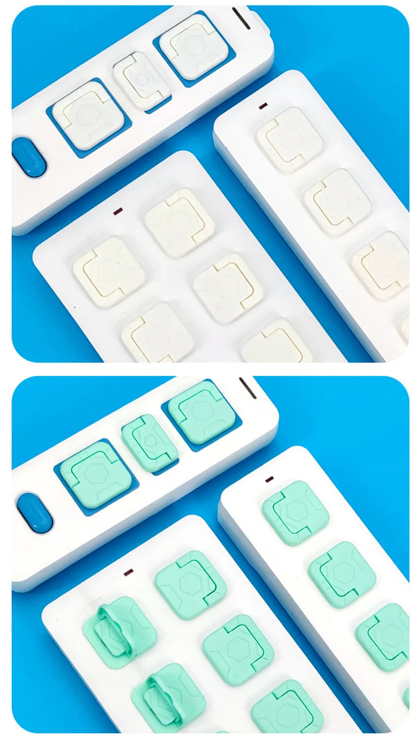 Two-pin Socket Holes Baby Anti-electric Shock Protection Cover Child Switch Socket Electrical Safety Plug Guard Protector Shield