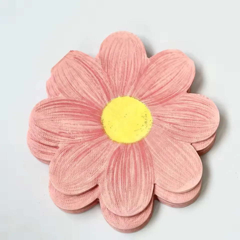 Disposable Daisy Paper Plate Flower Meal Plate Picnic Cake Plates Birthday Theme Party Decoration