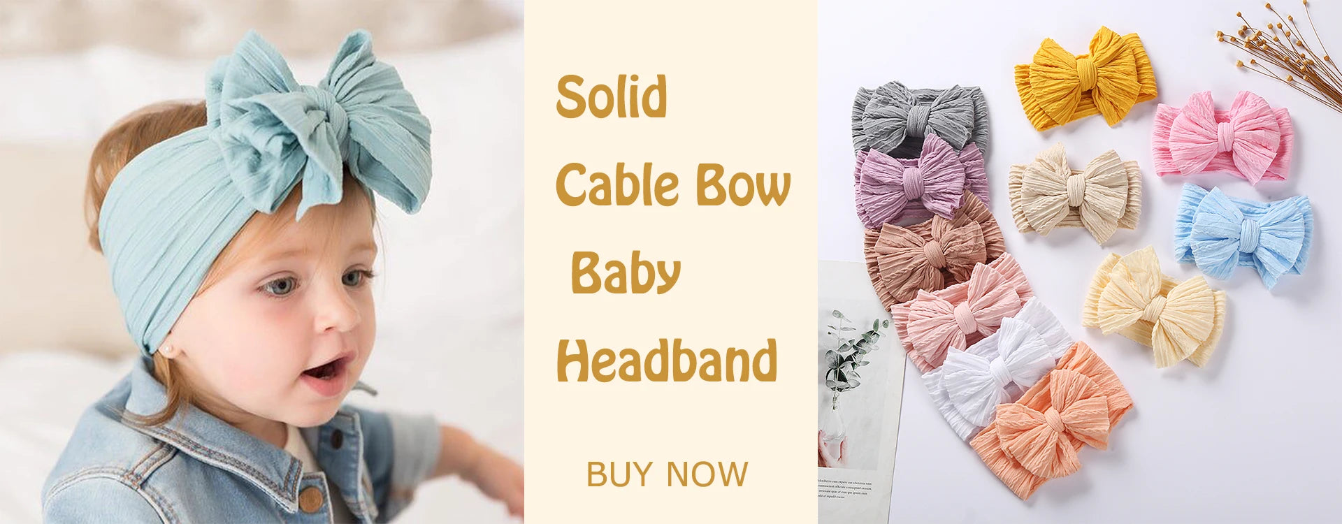 5Pcs/Set Solid Muslin Cotton Linen Baby Headband Elastic Rabbit Ear Hair Band Infant Girl Turban Headwraps Stretch Accessories