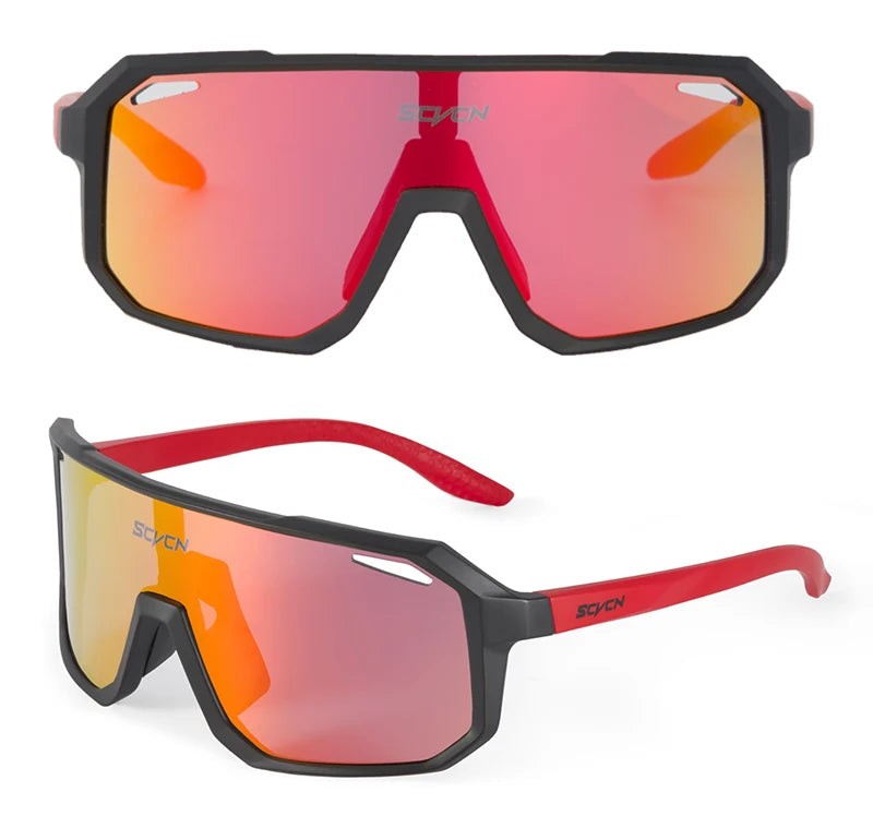 SCVCN Mountain Driving Glasses Cycling Sunglasses UV400 Women Sports Running Eyewear Men Road Bicycle Glasses Bike Goggles