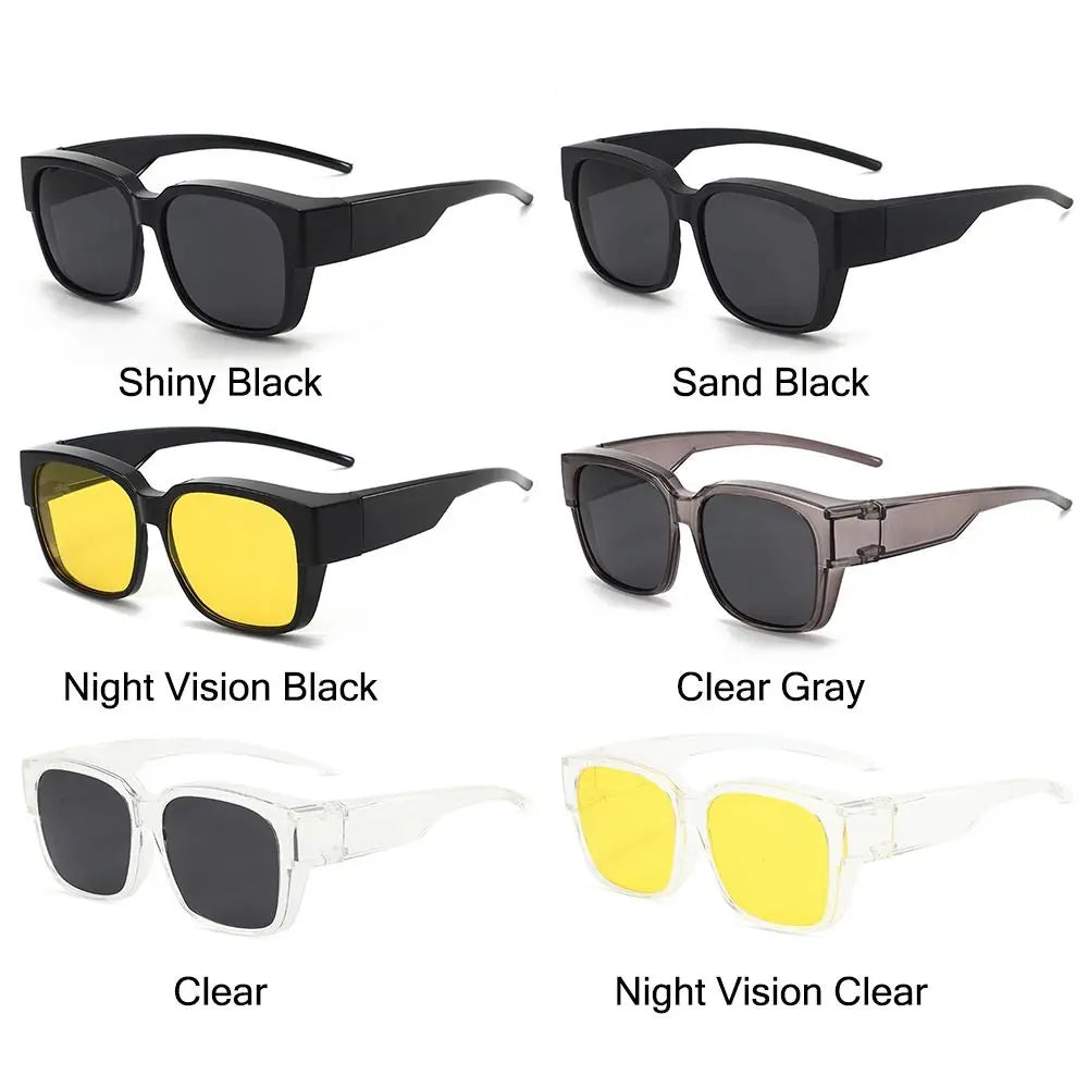UV Protection That Can Be Worn over Other Glasses Square Shades Wrap Around Polarized Fit Over Glasses Sunglasses
