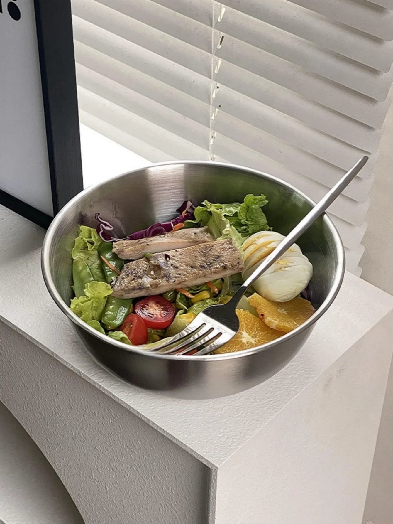 Stainless Steel Gold And Silver Salad Bowl Rice Noodles Lamian Noodles Bowl Kitchen Tableware Food Container