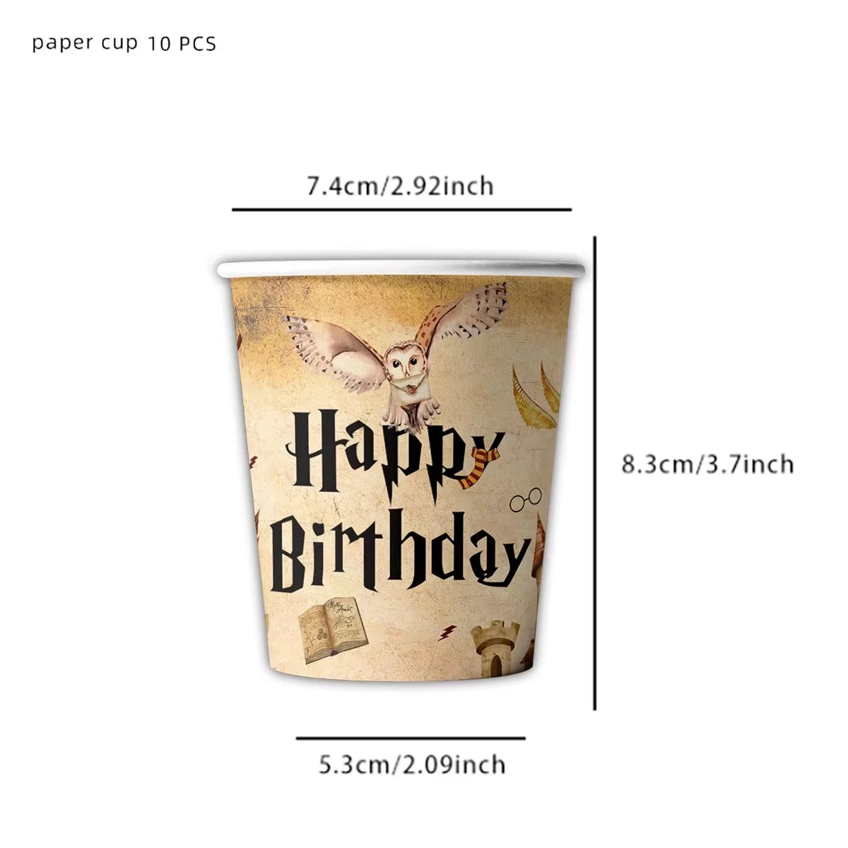Academy Magic Party Supplies Disposable Tableware Set Paper Cup Plate for Kids Boys Harry Potter Birthday Party Decorations