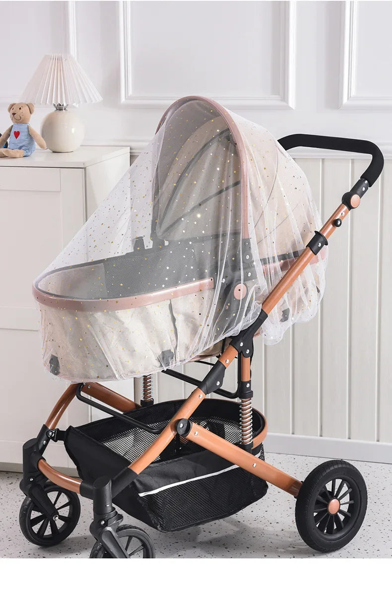 Baby Stroller Mosquito Net Pushchair Cart Insect Shield Net Mesh Safe Infants Protection Mesh Cover Baby Stroller Accessories