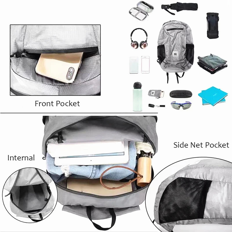 Ultra Light Outdoor Hiking Cycling Travel Backpack Fitness Bag Waterproof Handbag Small Foldable Backpack Storage Bag