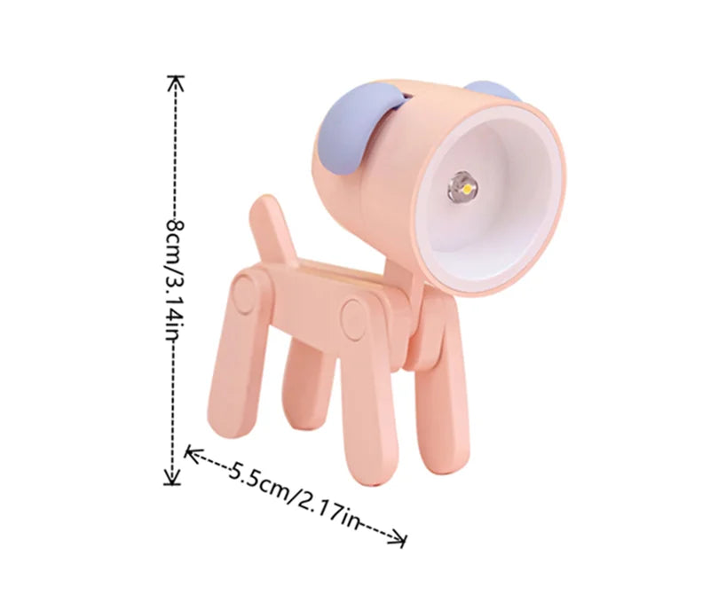 LED Night Light Mini Folding Desk Lamp Cute Pet Lights Dog Deer Portable Night Light Student Living Room Decor Gift