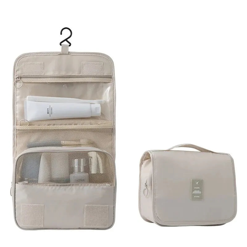 Travel Multi Functional Hanging Makeup Bag With Hanging Washable Bag Large Capacity Dry Wet Separation Handheld Storage Bag