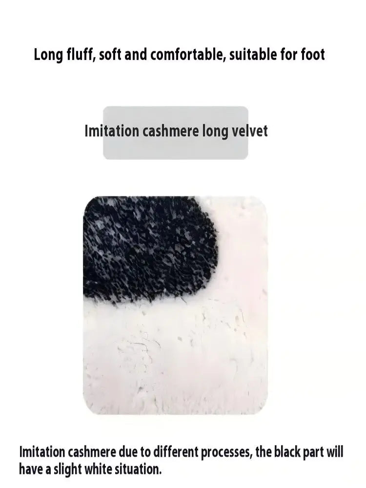 VIKAMA Cartoon Bathroom Non-slip Floor Mats Entrance Faux Cashmere Floor Rug Bedroom Bathroom Non-slip Floor Mat Home Decoration