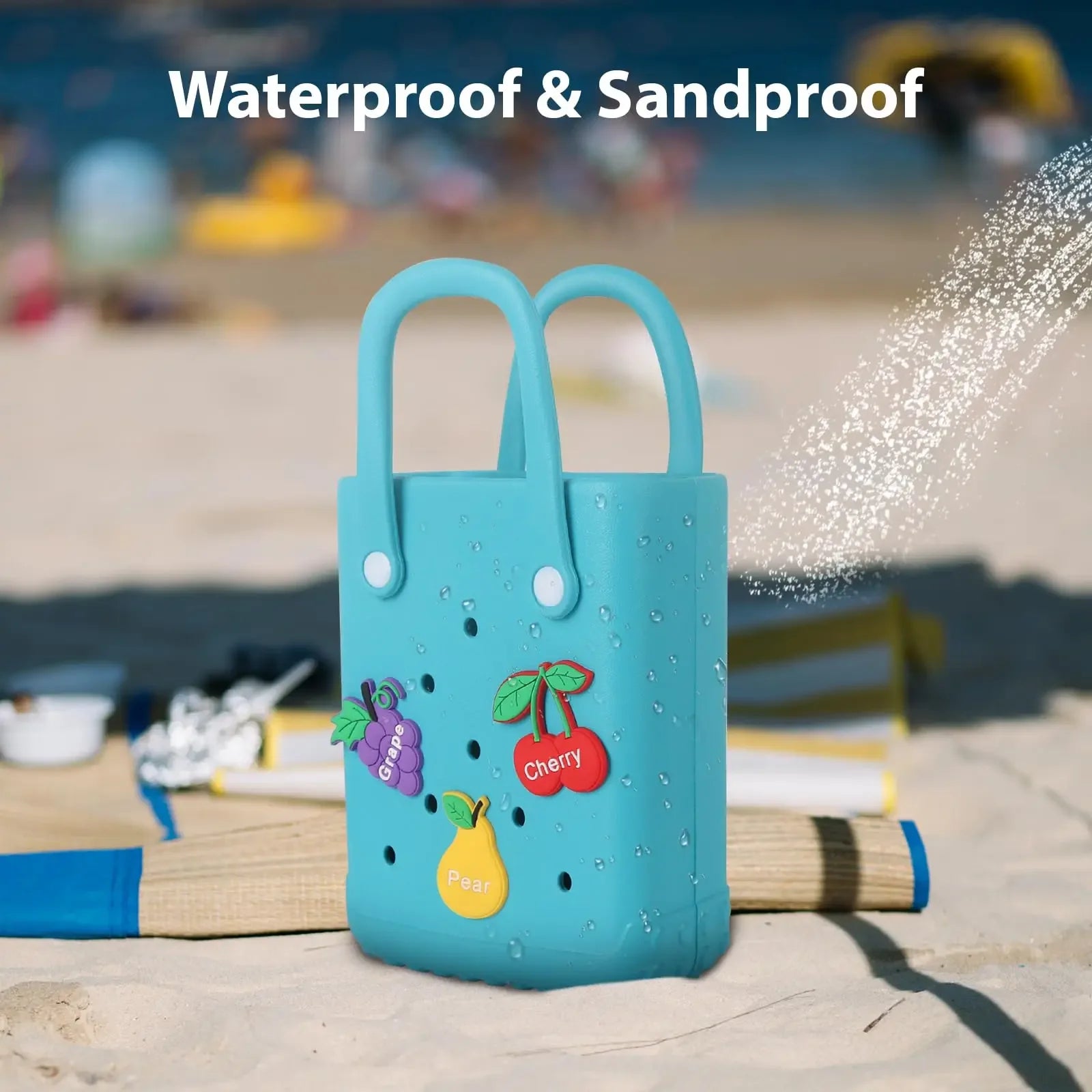 Charms Croc Beach Bag Rubber Waterproof Female Shoulder Handbag Fashion Crossbody Messenger Travel Pool Women Jibz Tote Sac Bag