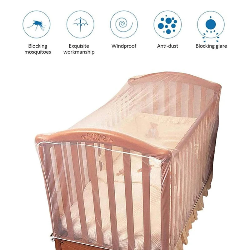Bedding Flies Travel Portable Elastic Band Mesh Insect Accessories Foldable Crib Mosquito Net Baby Cot Cover Polyester Summer