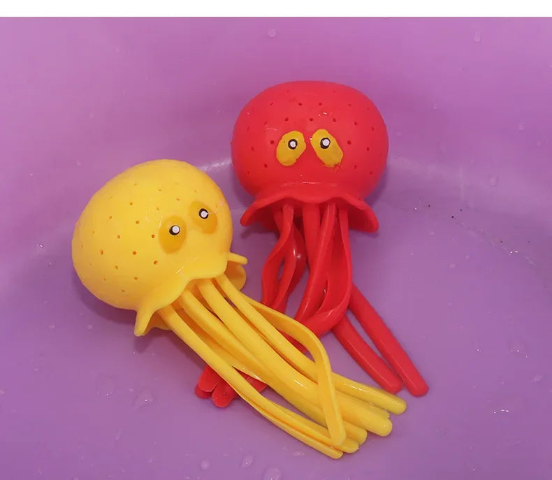 Octopus Baby Bath Toys - Absorbent Squeeze Water Toys Stress Relief Sensory Play - Summer Pool Beach Swimming Fun for Kids