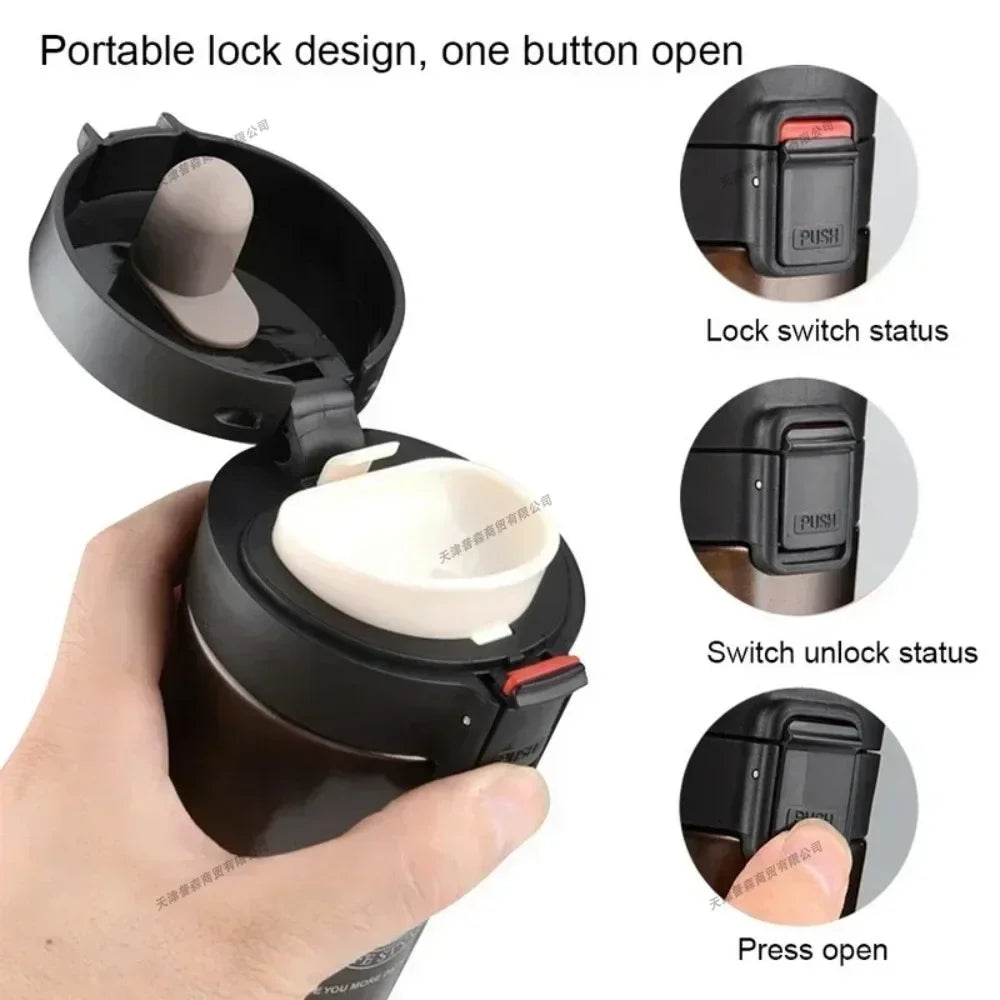 500ml Thermal Mug Double Wall 304 Stainless Steel Coffee Cup Tea Vacuum Flask Thermos Water Bottle Leak-proof Thermos Mug Coffee