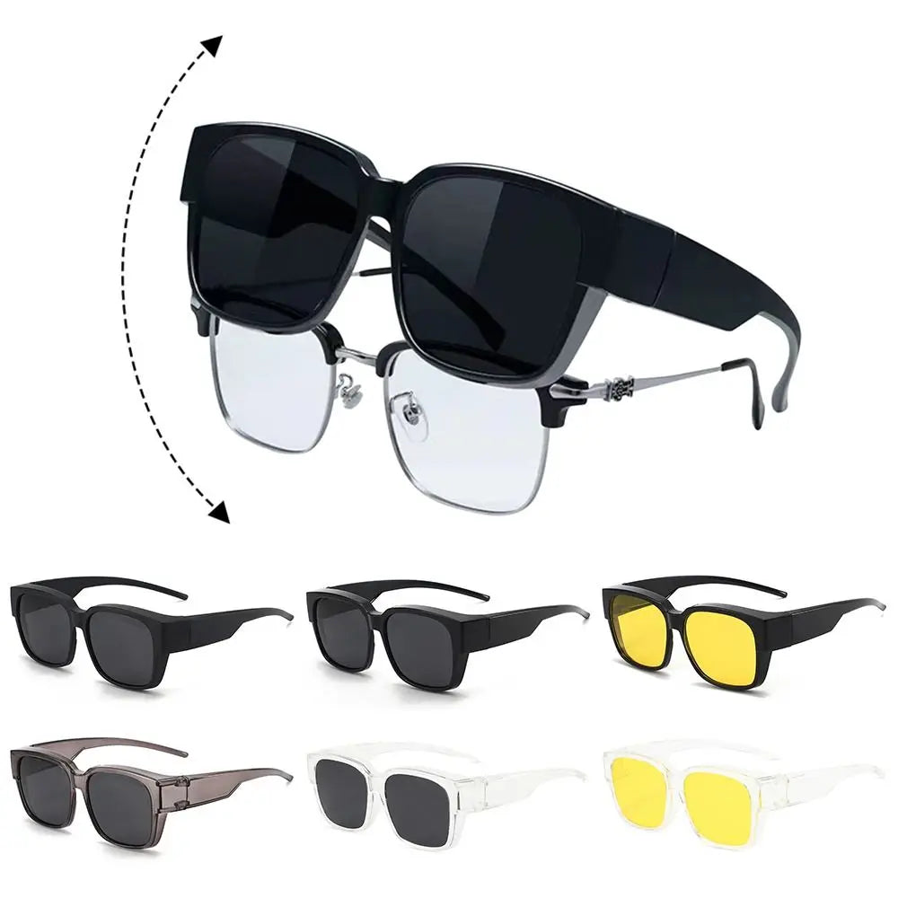 UV Protection That Can Be Worn over Other Glasses Square Shades Wrap Around Polarized Fit Over Glasses Sunglasses