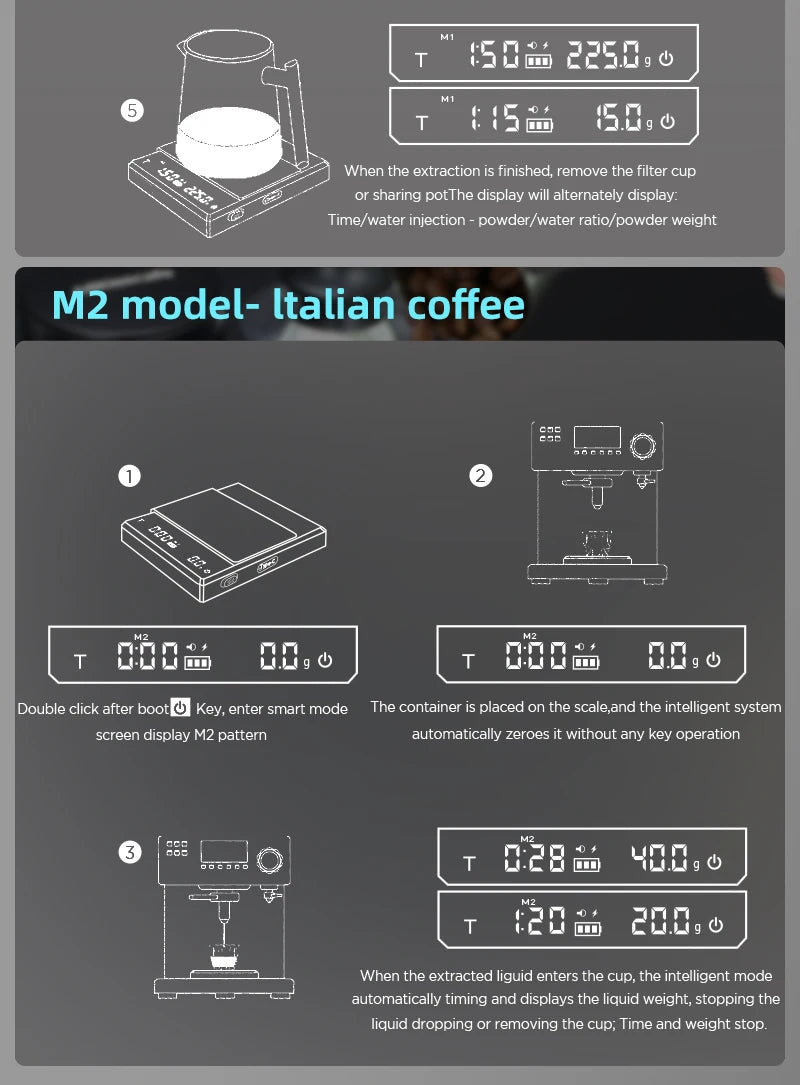 AliKisscafe Coffee Scale Digital Weight Electronic Kitchen Measuring Scales 0.1g High Precision Espresso Accessory Barista Tool