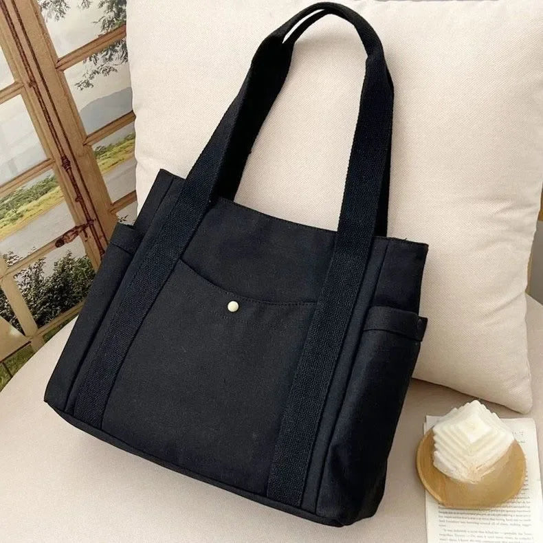 Large Capacity Canvas Tote Bag Suitable for Work Handbag College Student Mori Department Hundreds of Matching Shoulder Commuting
