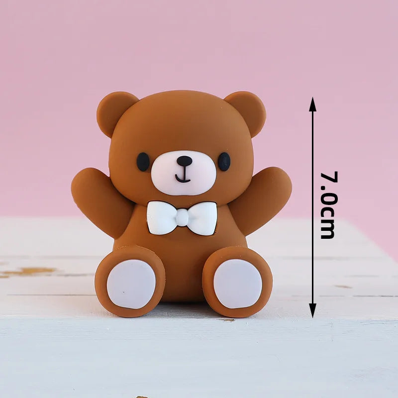 Blue Brown Bear Theme Party Decoration 7"/9"Plate Napkin Cup  DisposableTableware for Baby Shower Bear Theme Birthday Decoration