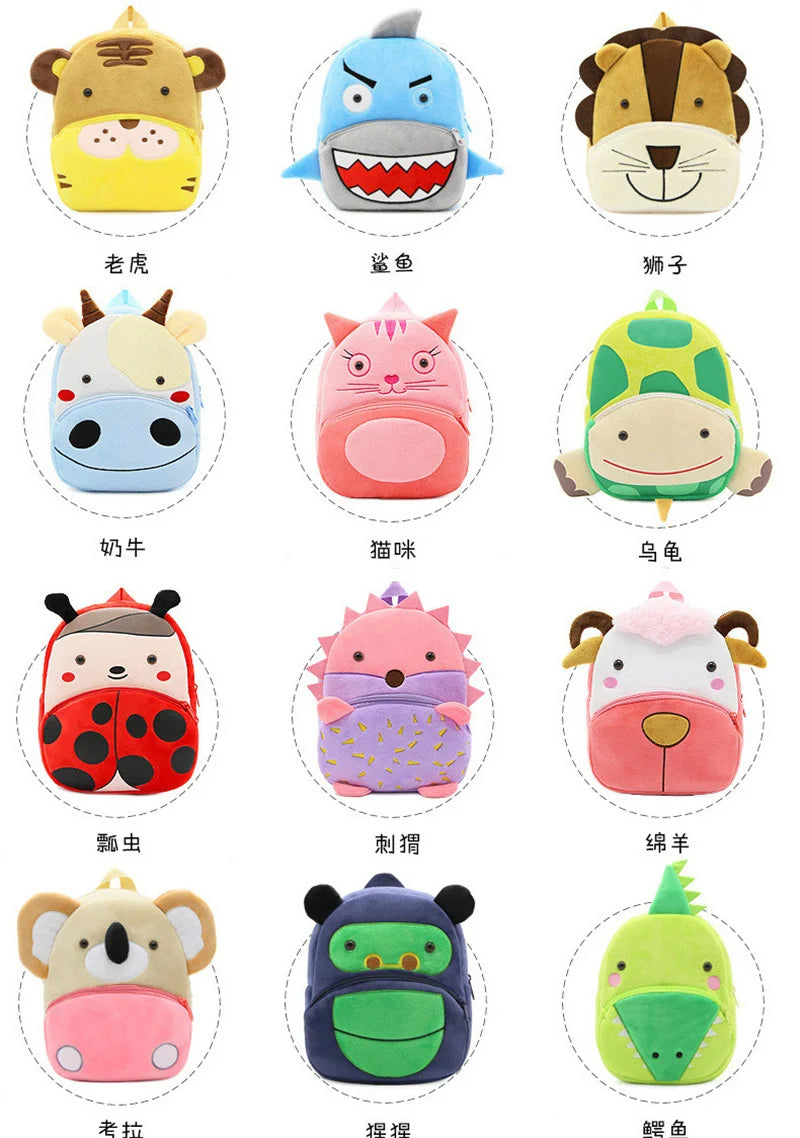 Cartoon Plush Children Backpacks Kindergarten Schoolbag Animal Kids Backpack Children School Bags Girls Boys Backpacks  4