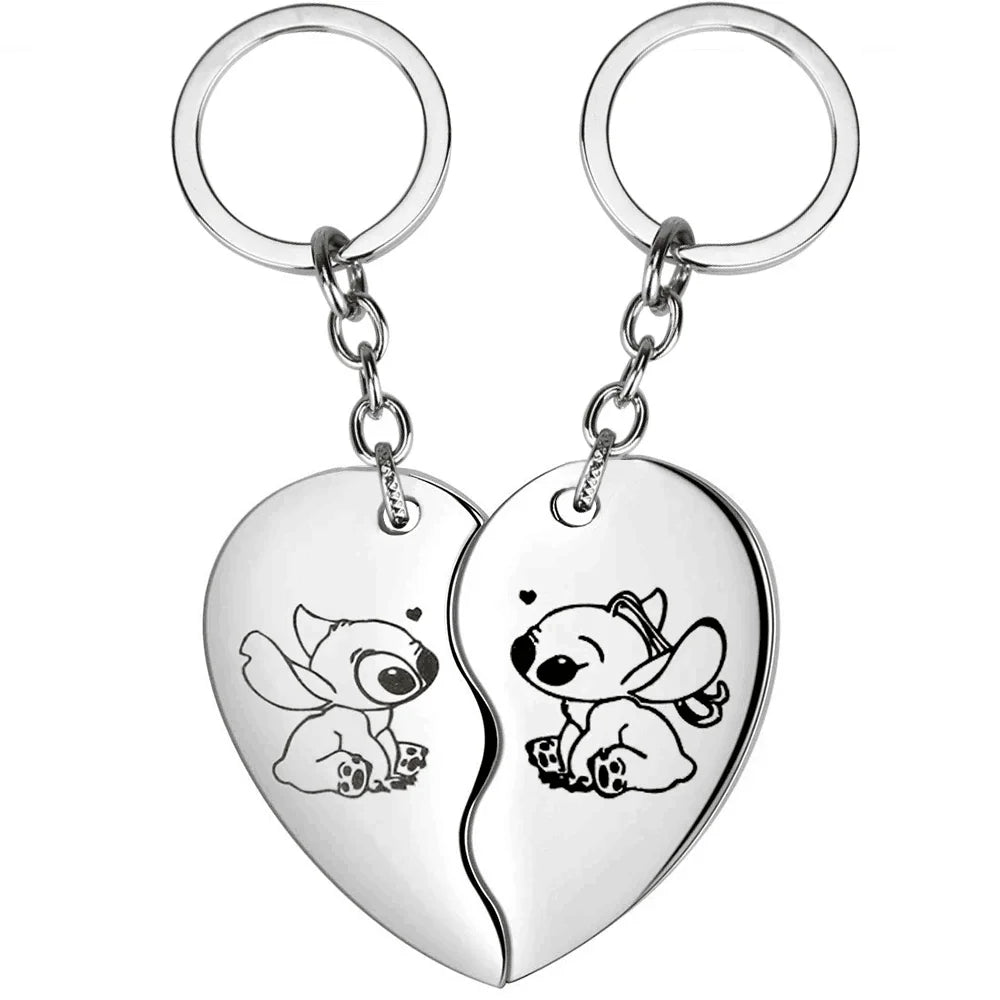 Disney Anime Film Lilo & Stitch Necklace Cute Cartoon Stitch Enamel Pendant Necklaces For Women Jewellery Best Friends Gifts