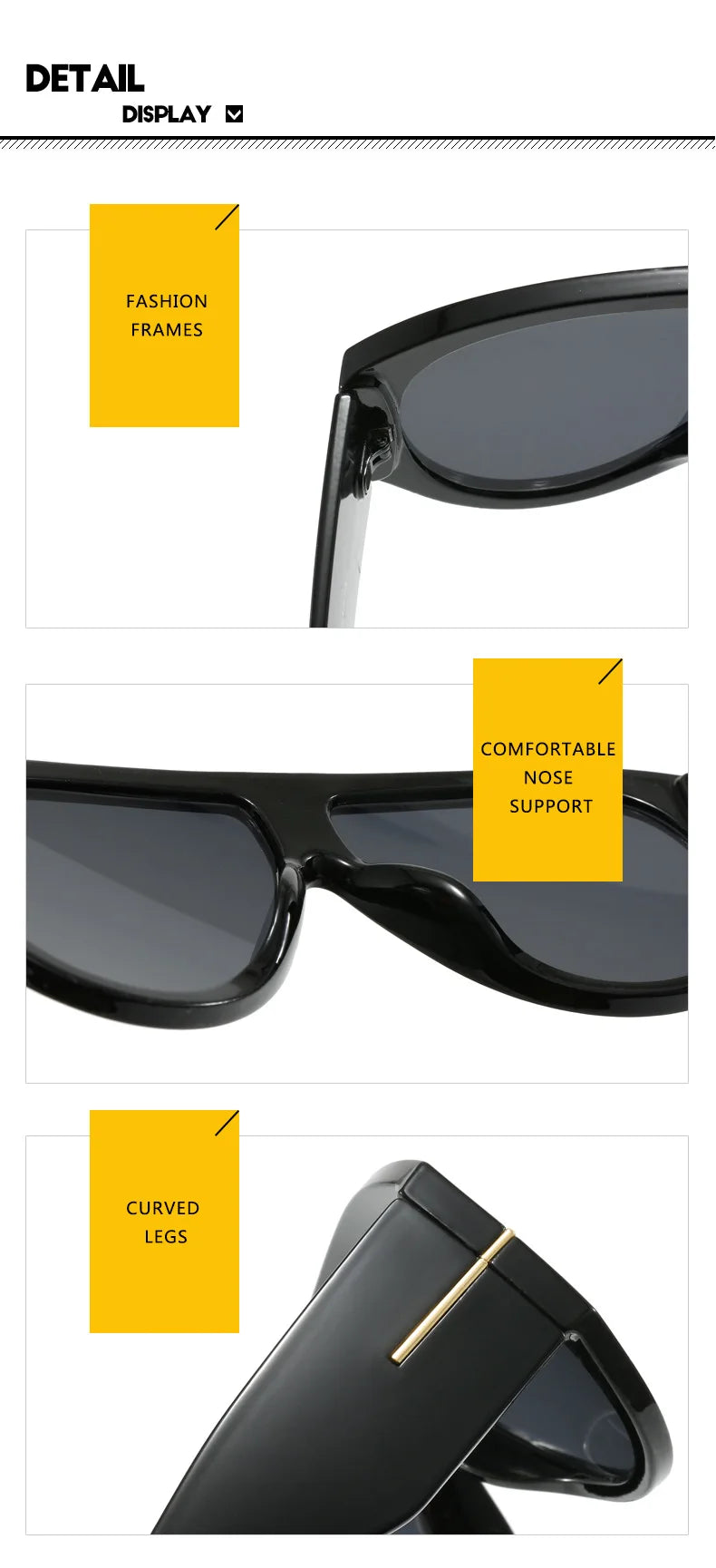 New Vintage Woman Oval Shape Sunglasses Brand Designer Sun Glasses Trendy Street Shoot Shades Eyewear UV400 Gafas De Sol