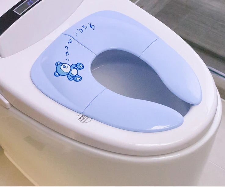 Baby Travel Folding Potty Seat Toddler Portable Toilet Training Seat Kids Travel Potty Seat Pad Urine Assistant Cushion
